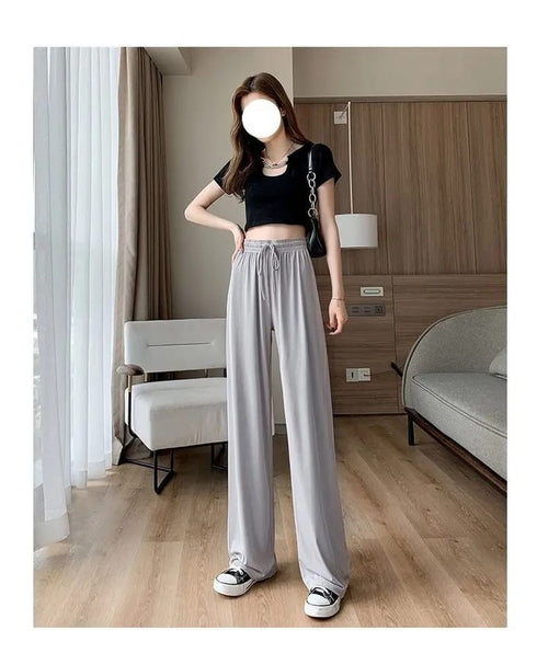 Summer Comfy High Waisted Wide Leg Pants